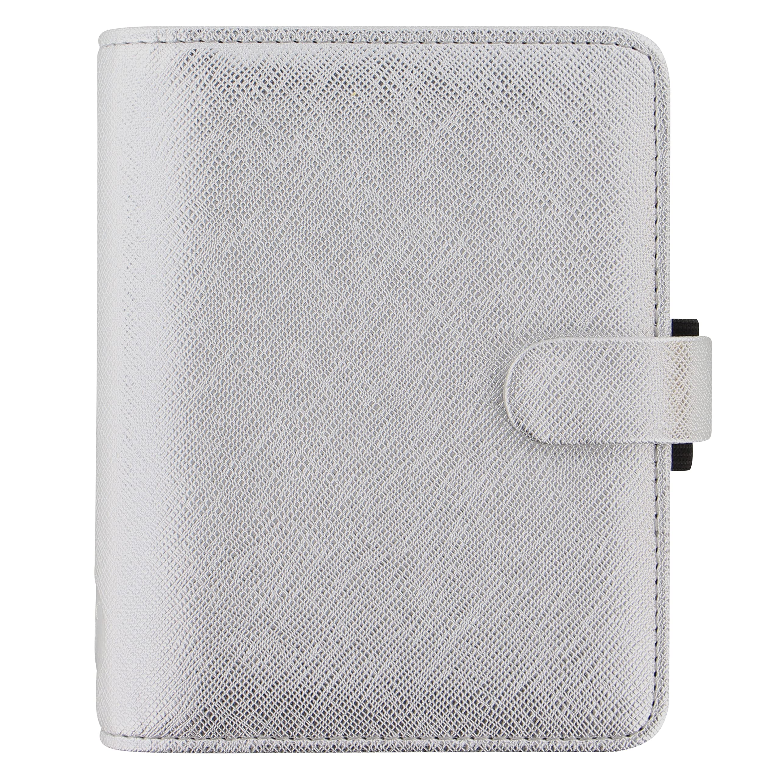 Filofax Pocket Saffiano metallic silver organiser,19-028755 — image 1