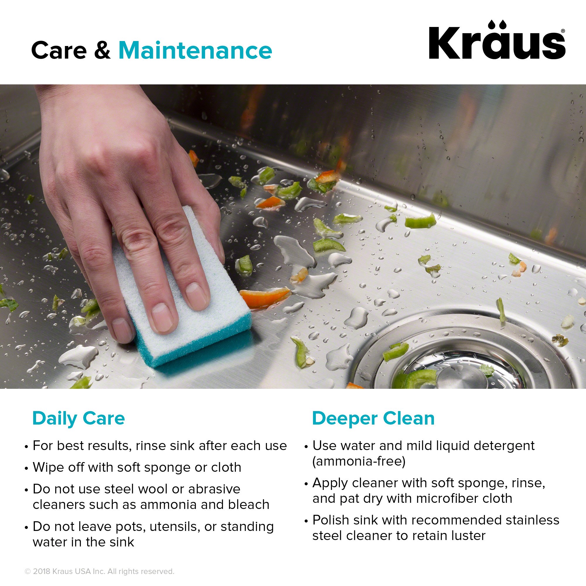Kraus Kitchen Sinks Undermount - 33 Inch Stainless Steel Kitchen Sink, 60/40 Double Bowl, 16 Gauge, Model KHU103-33