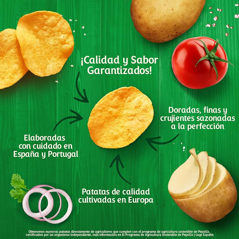 Lay's Campesinas, batatas fritas cultivadas de forma sustentável com sabores vegetais, produto snack, saco único, 150g