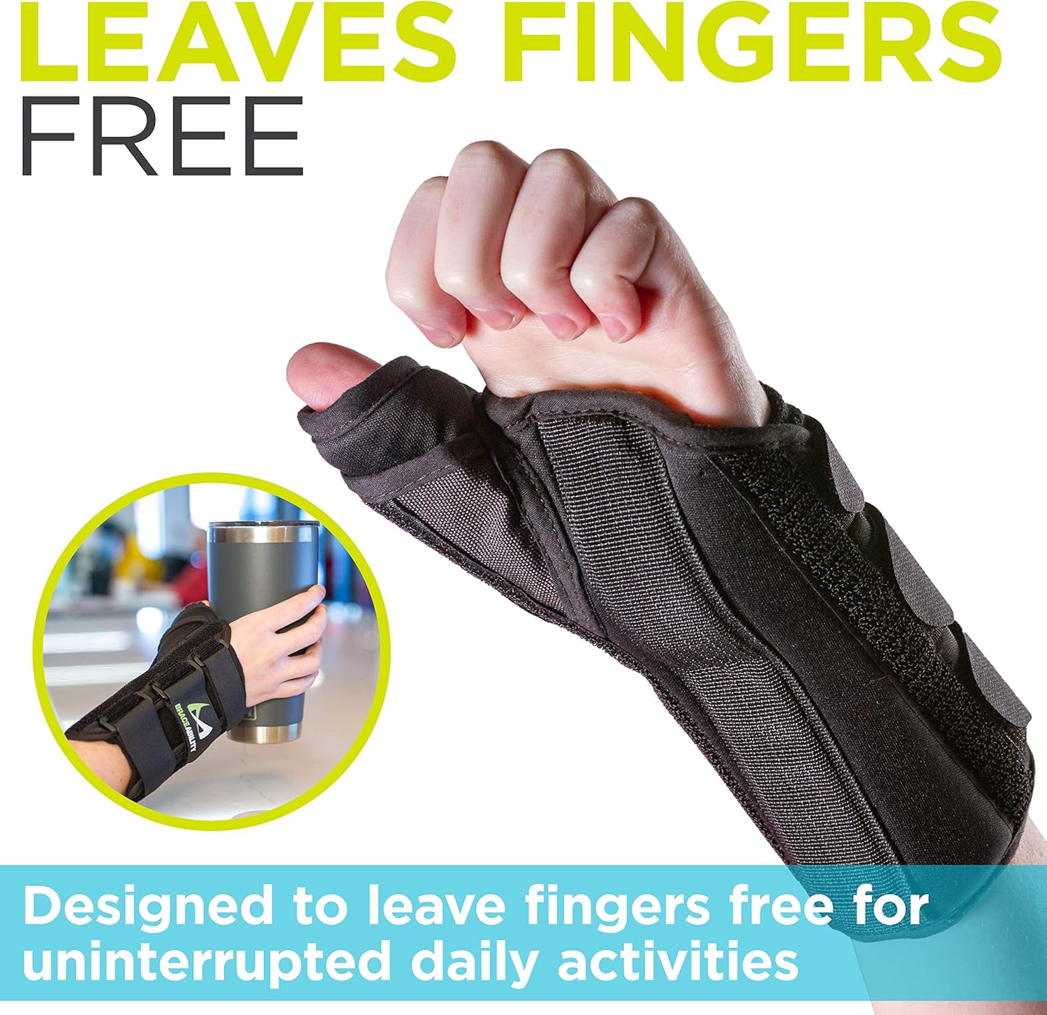 BraceAbility Thumb & Wrist Spica Splint | De Quervain's Tenosynovitis Long Stabilizer Brace for Tendonitis, Arthritis & Sprains Forearm Support Cast (Small - Right Hand): Industrial & Scientific