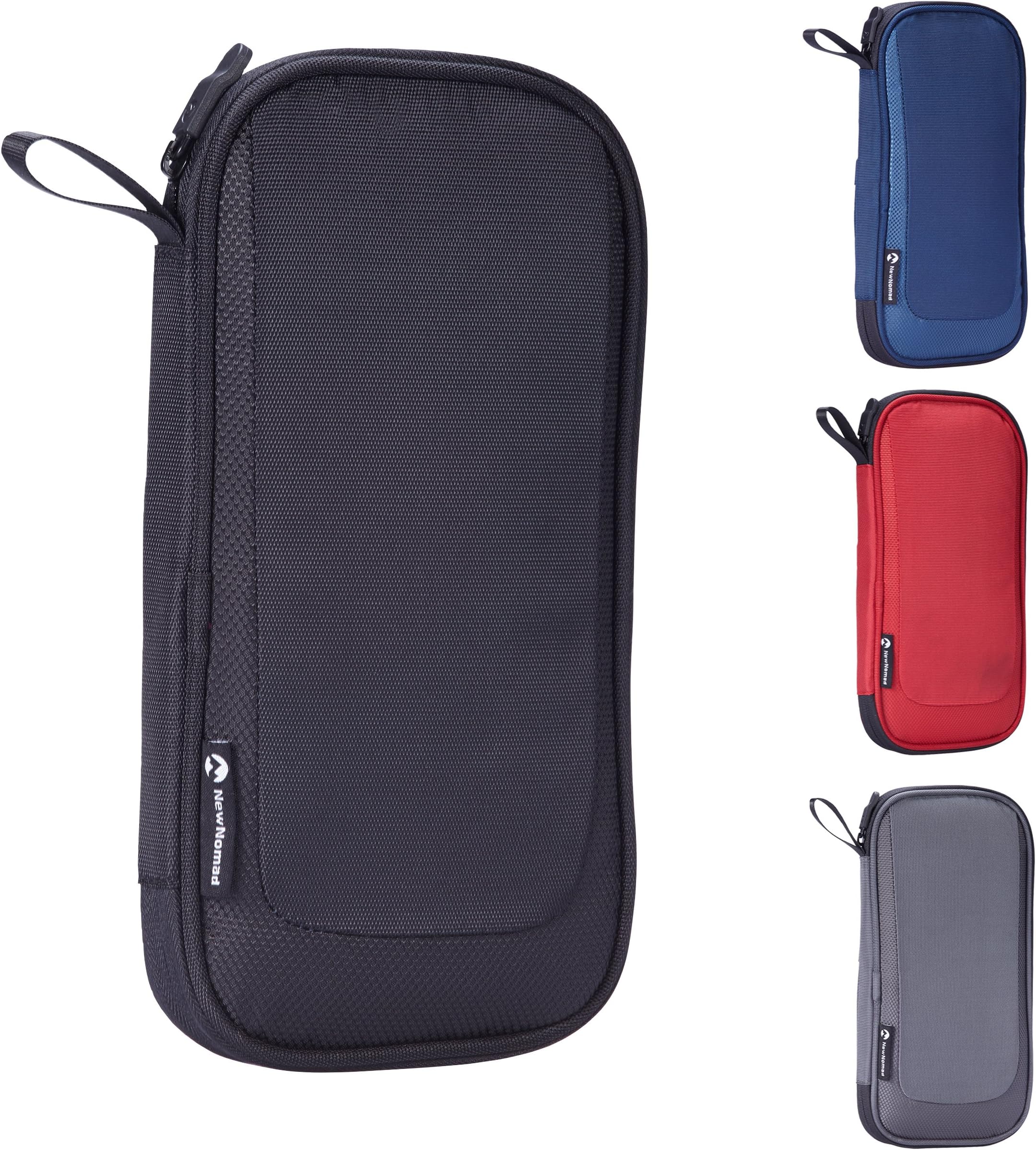 NewNomad Premium Passport Holder, Travel Wallet with RFID Blocking Technology (Black)
