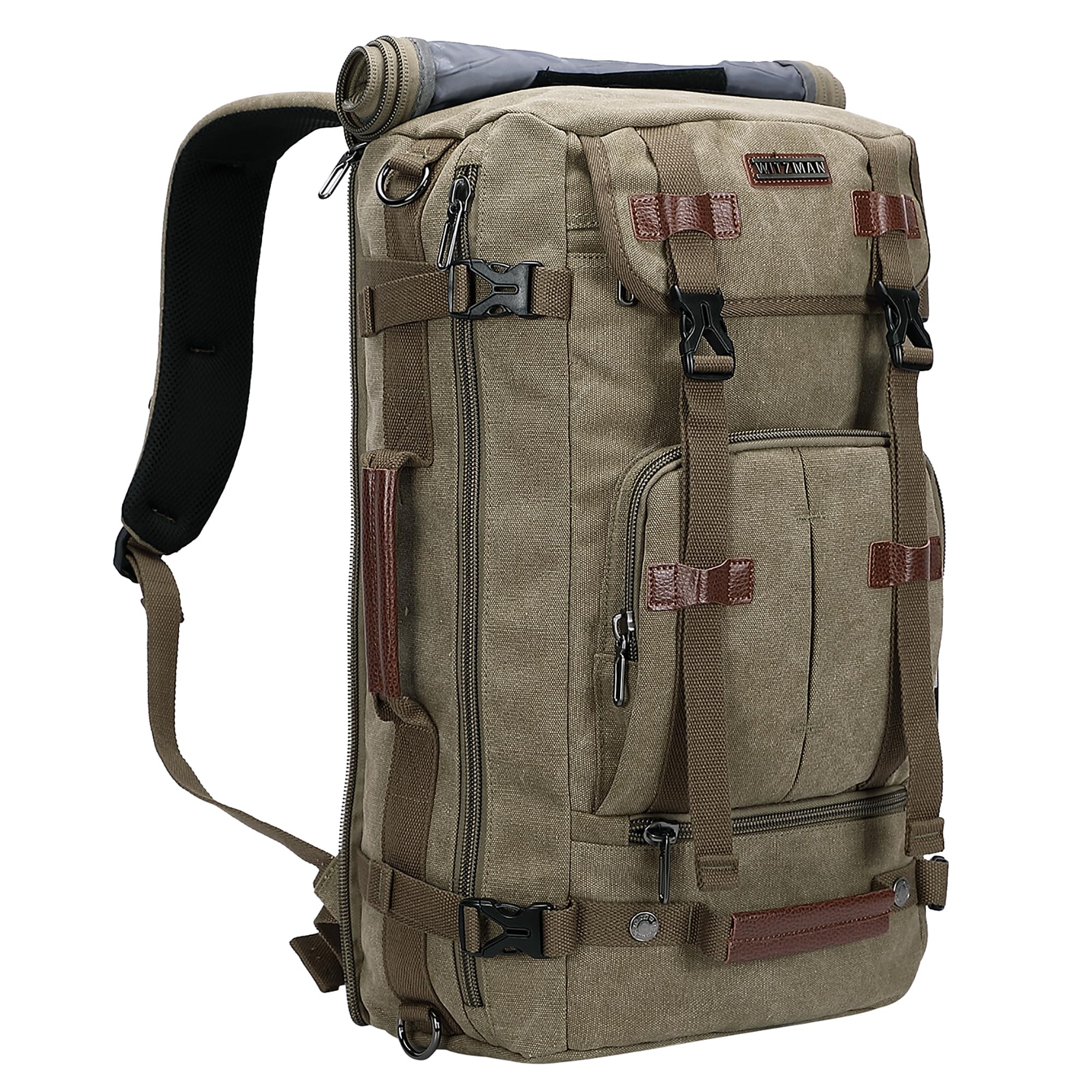 WITZMAN Canvas Backpack Vintage Travel Backpack Large Laptop Bags ...