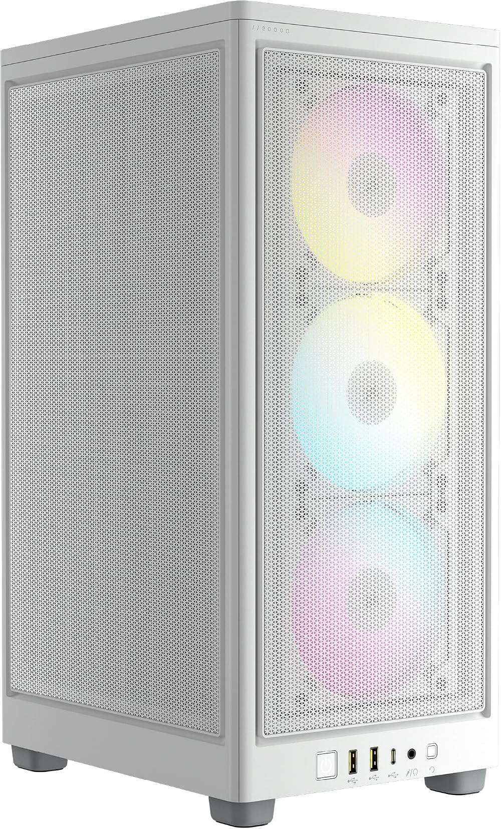 Corsair iCUE 2000D RGB AIRFLOW Mini-ITX PC Case White 3x AF120 Fans Lighting