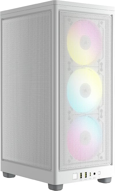 Corsair iCUE 2000D RGB AIRFLOW Mini-ITX PC Case White 3x AF120 Fans Lighting