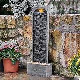 Teamson Home Garden Water Feature LED Lights Pump Slate Effect Large Fountain view 2