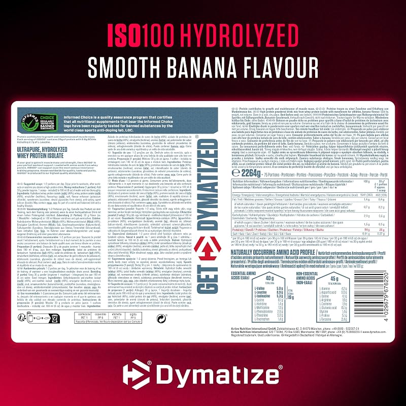 ISO 100 Hydrolyzed Smooth Banana 2264g