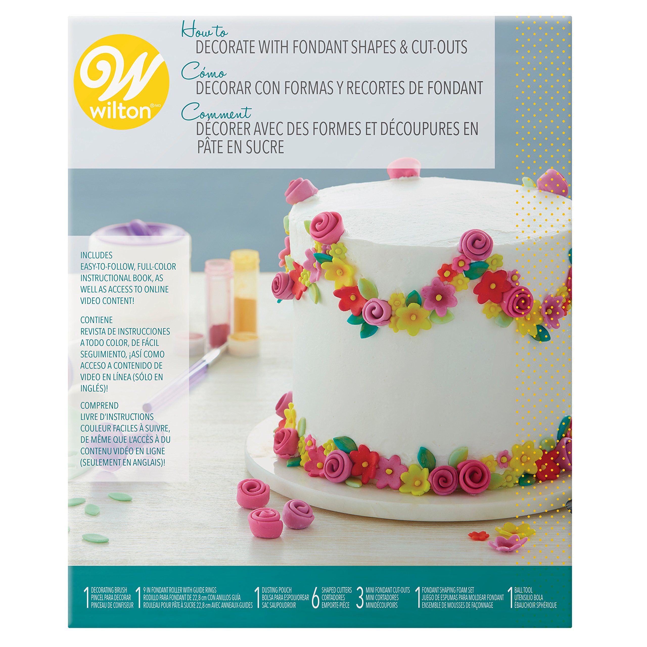 Wilton How To Decorate With Fondant Shapes And CutOuts Kit 14Piece