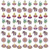 10 Pcs Happy Diwali Party Hanging Decoration Diwali Decorations for Home Supplies Indian Festival of Lights Hanging Banner Deepavali Garland Decor