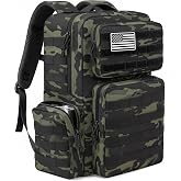 TILYMOL Military Tactical Backpack for Men &amp; Women, 30L Assault Pack | Molle 3 Days Hiking Trekking Rucksack &amp; Bug Out Bag, Heavy Duty Water Resistant