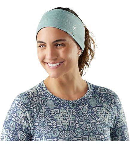 Halo Headband I Tie Version Sweatband - Mosaic Blue - View #9