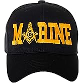 United States Military Masonic Square and Compass Embroidered Baseball Cap