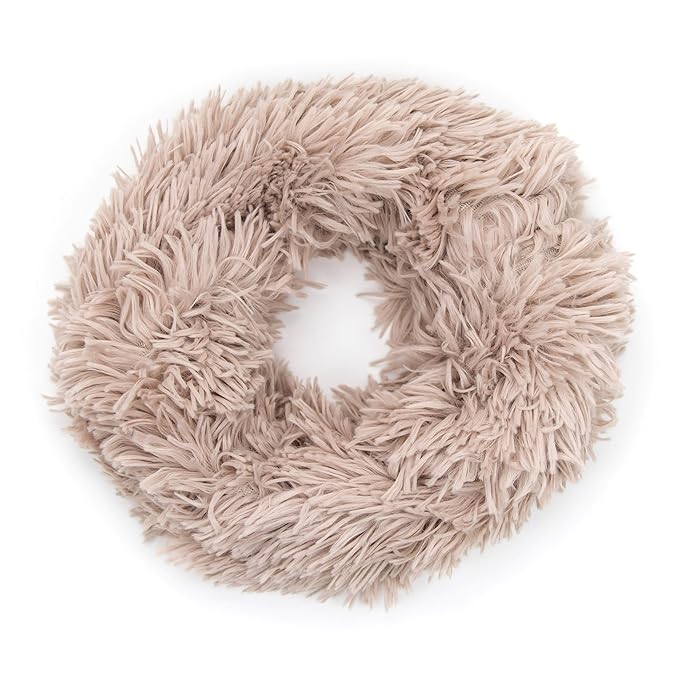 MANUMAR Loop-Schal für Damen | Hals-Tuch in verschiedenen Farben mit flauschigem Teddy Fell als perfektes Herbst/Winter-Acces