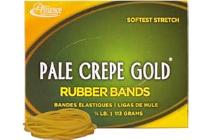 ALLIANCE RUBBER COMPANY Alliance Rubber Pale Crepe Gold Rubber Bands - Size #16, Natural, 669/BX (20169)