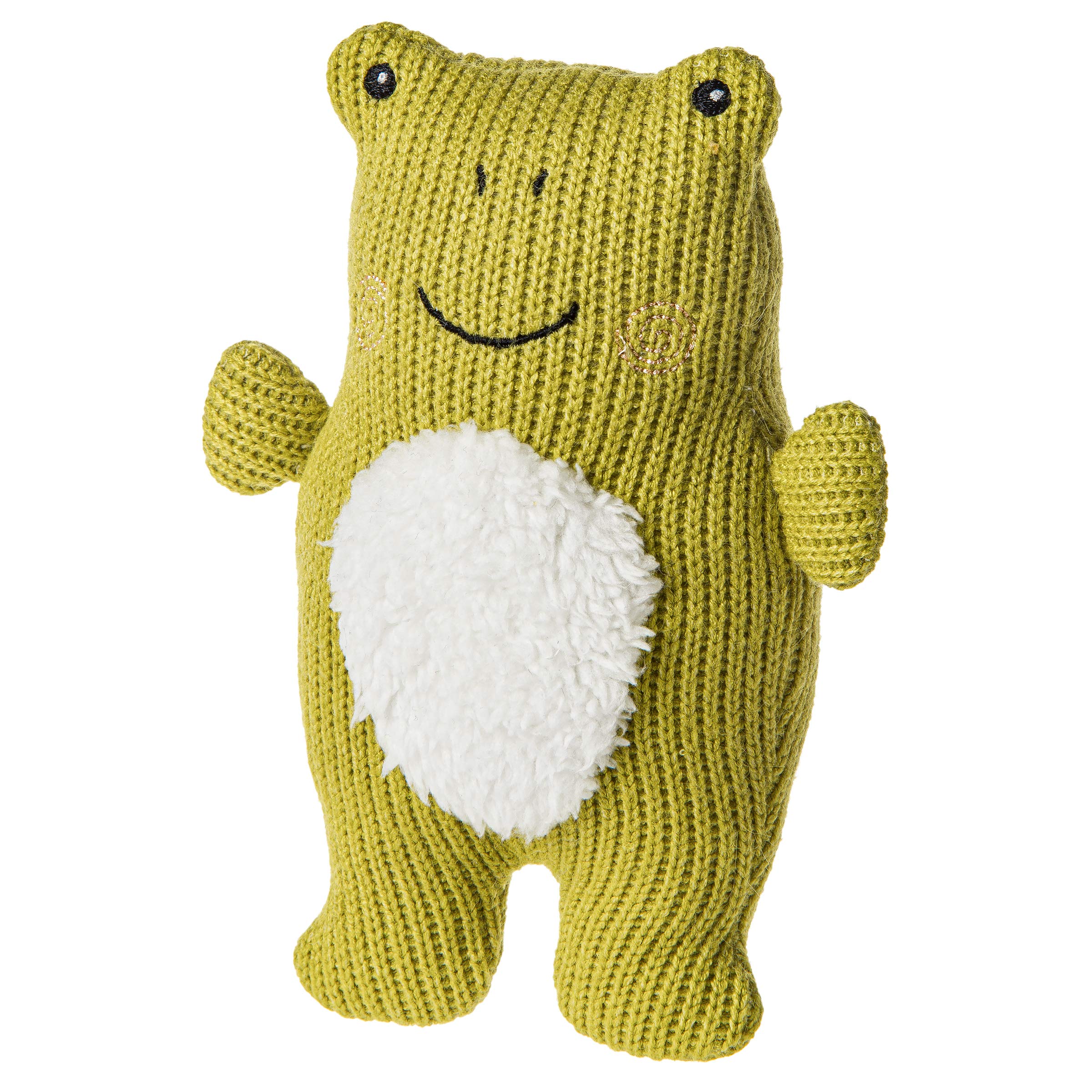 Mary Meyer Knitted Nursery Rattle Soft Toy, 18-Centimetres, Frog