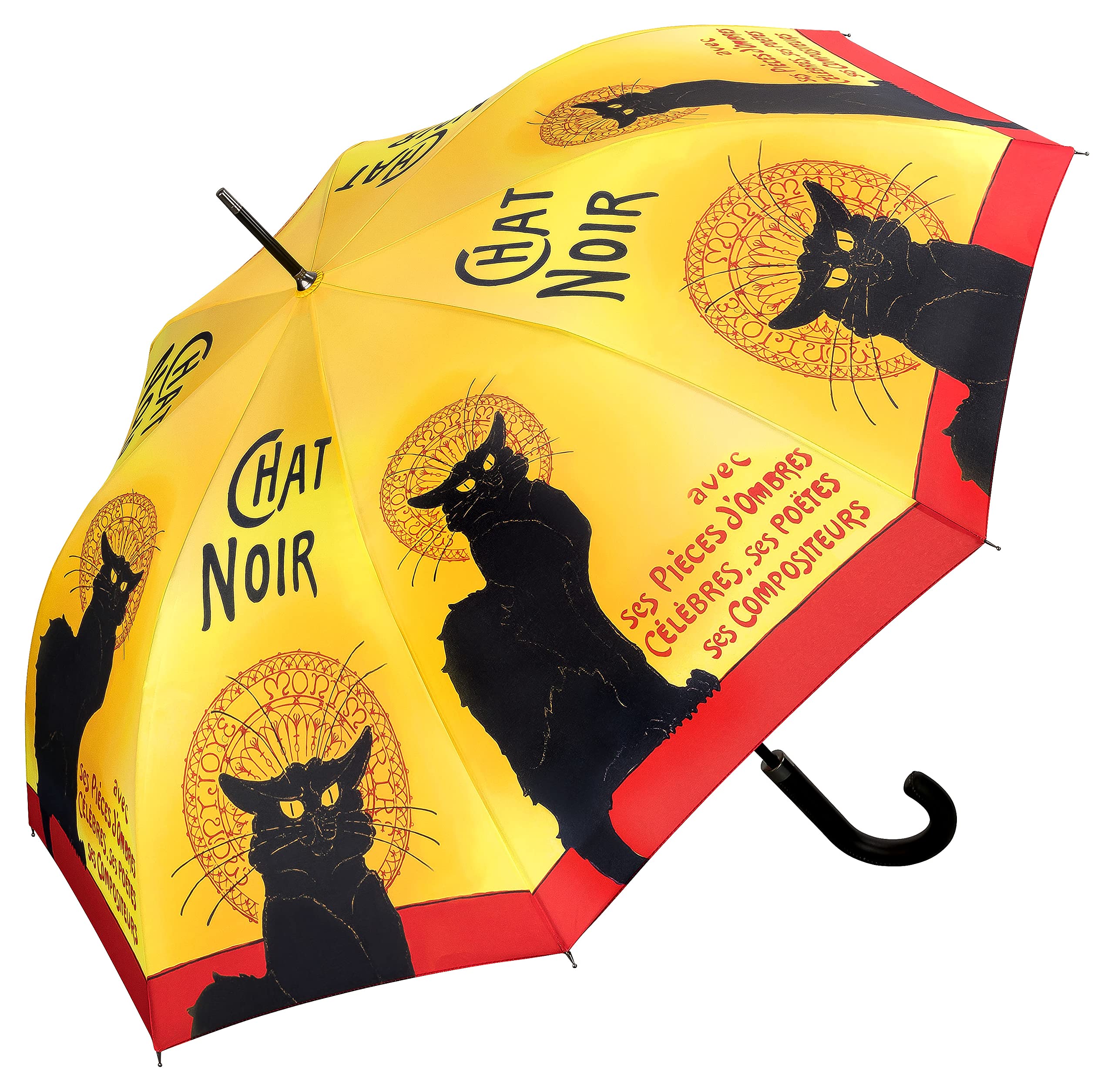 VON LILIENFELD Automatic Umbrella Women Art Cat Motif Chat Noir