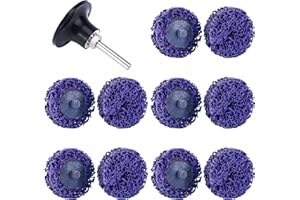 Mornajina 11 Packs 2" Quick Change Easy Strip Discs for Angle Grinders Attachment, Remove Paint, Rust, Scaling and Oxidation(Purple)