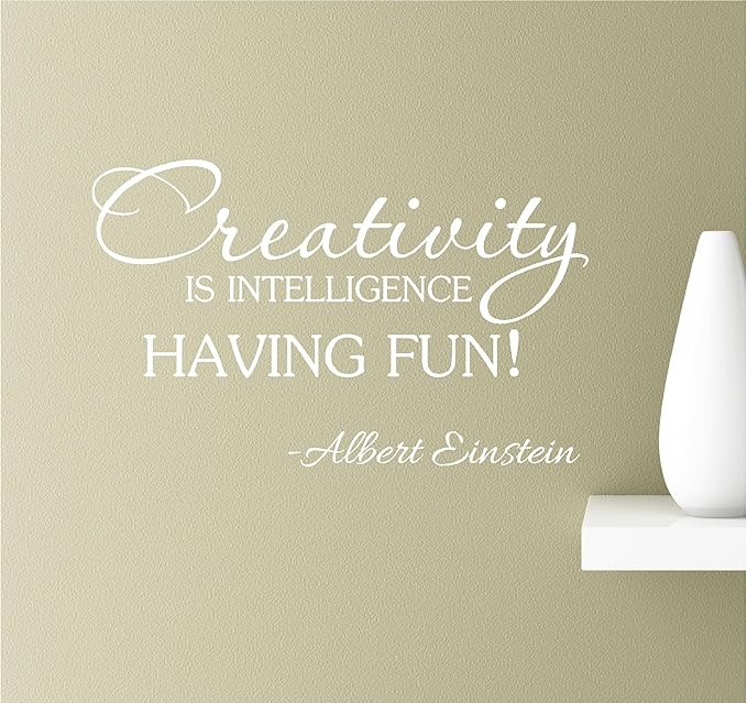 Office Wall Sticker A Creativity is Intelligence Having Fun Einstein