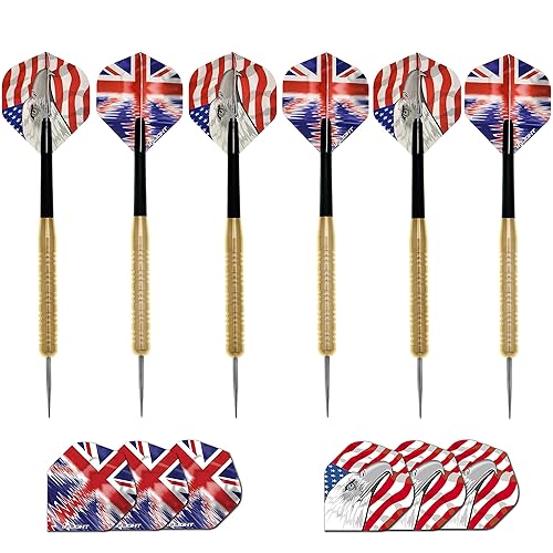 1 Unibos Large Dartboard Double Sided Dart board with 6 Darts Party