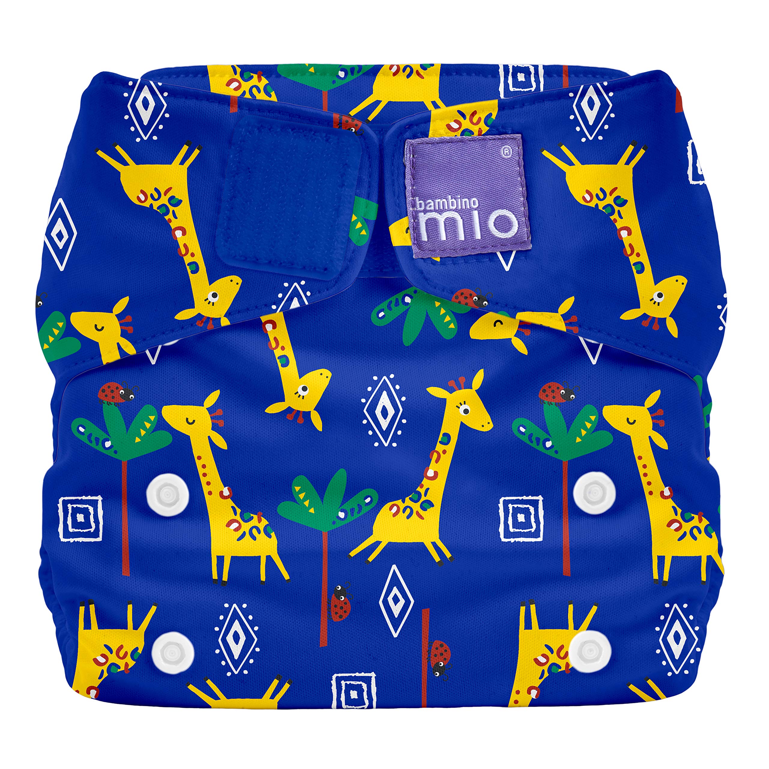Bambino Mio, Miosolo Classic All-in-One Reusable Nappy, Eco Chemical Free Nappy (giraffee Jamboree, One Size)