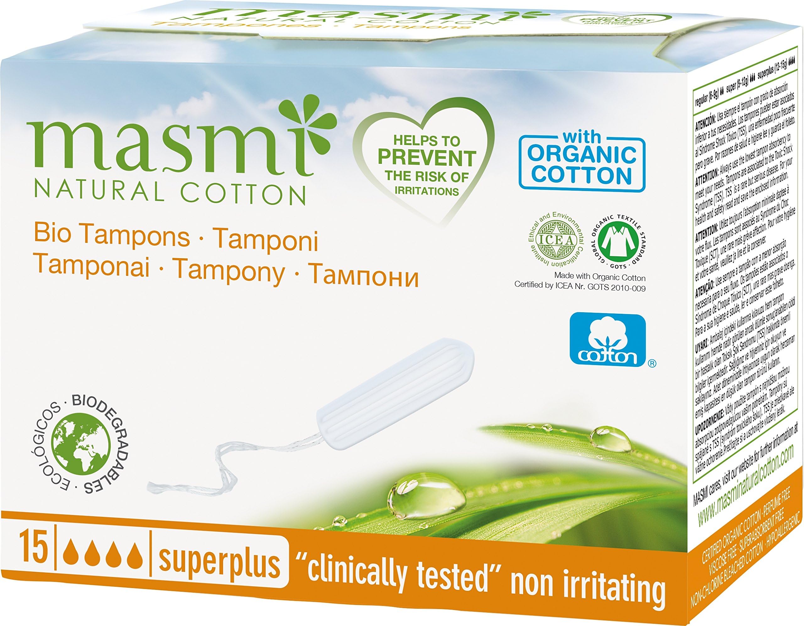 Bio Tampons Super Plus (Pack of 15)
