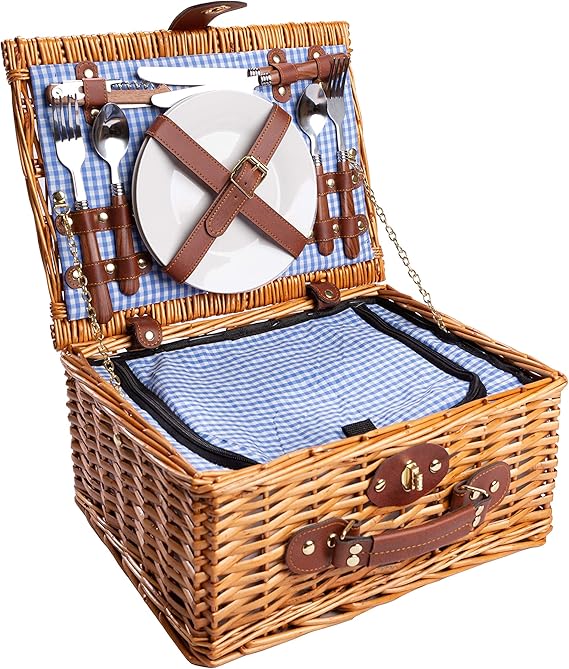 Panier pique-nique en osier pour 2 personnes Effie