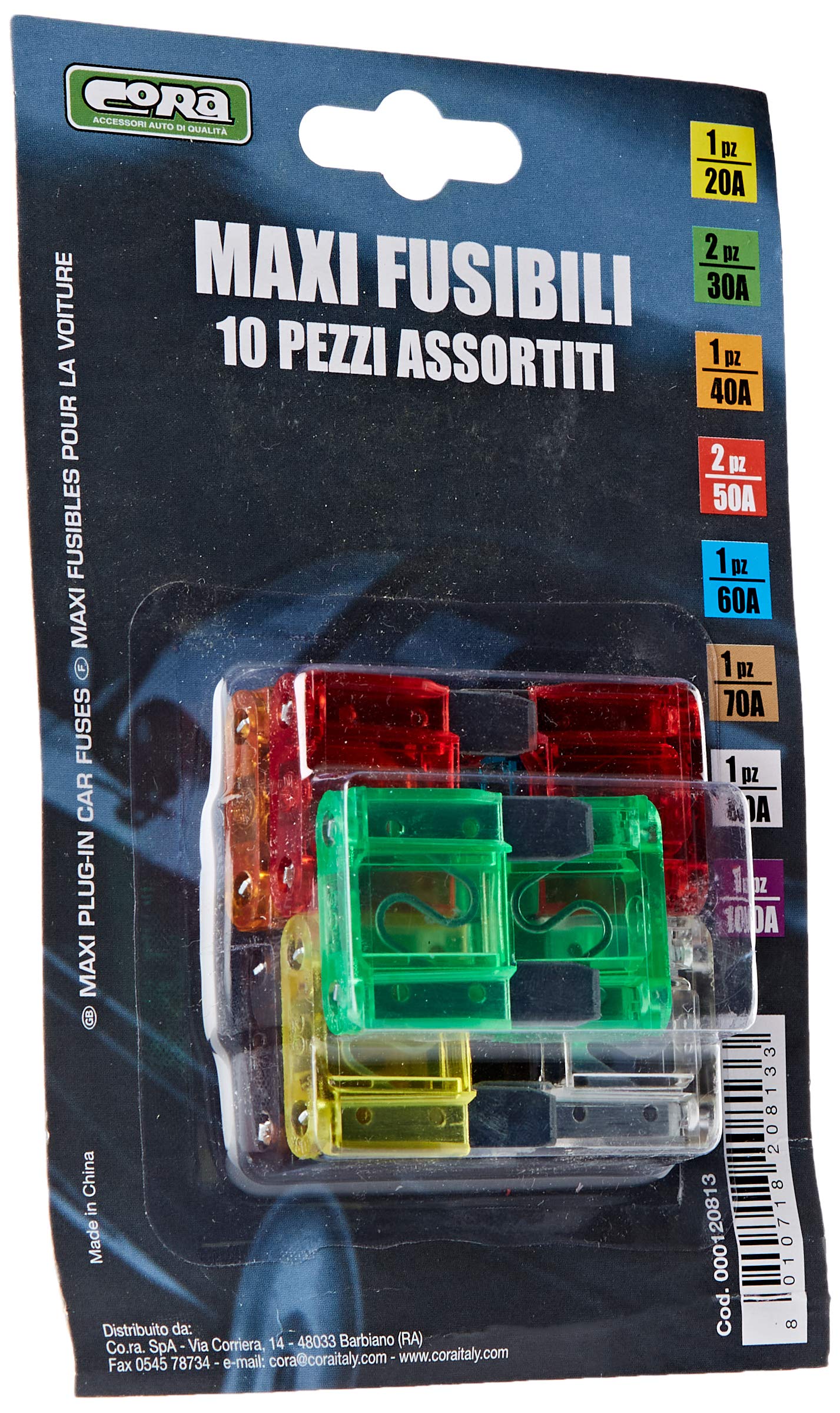 Cora 000120813 Maxi Fuses Pack of 10