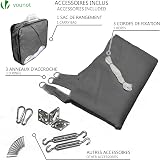 VOUNOT Sun Shade Sail Triangle 5x5x5m with Fixing Kit Grey view 6