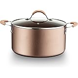 NutriChef Durable Non-Stick Cookware Dutch Oven, Large Pot | 5 Quarts, Compatible Models NCCW14S & NCCW20S, One Size, Brown