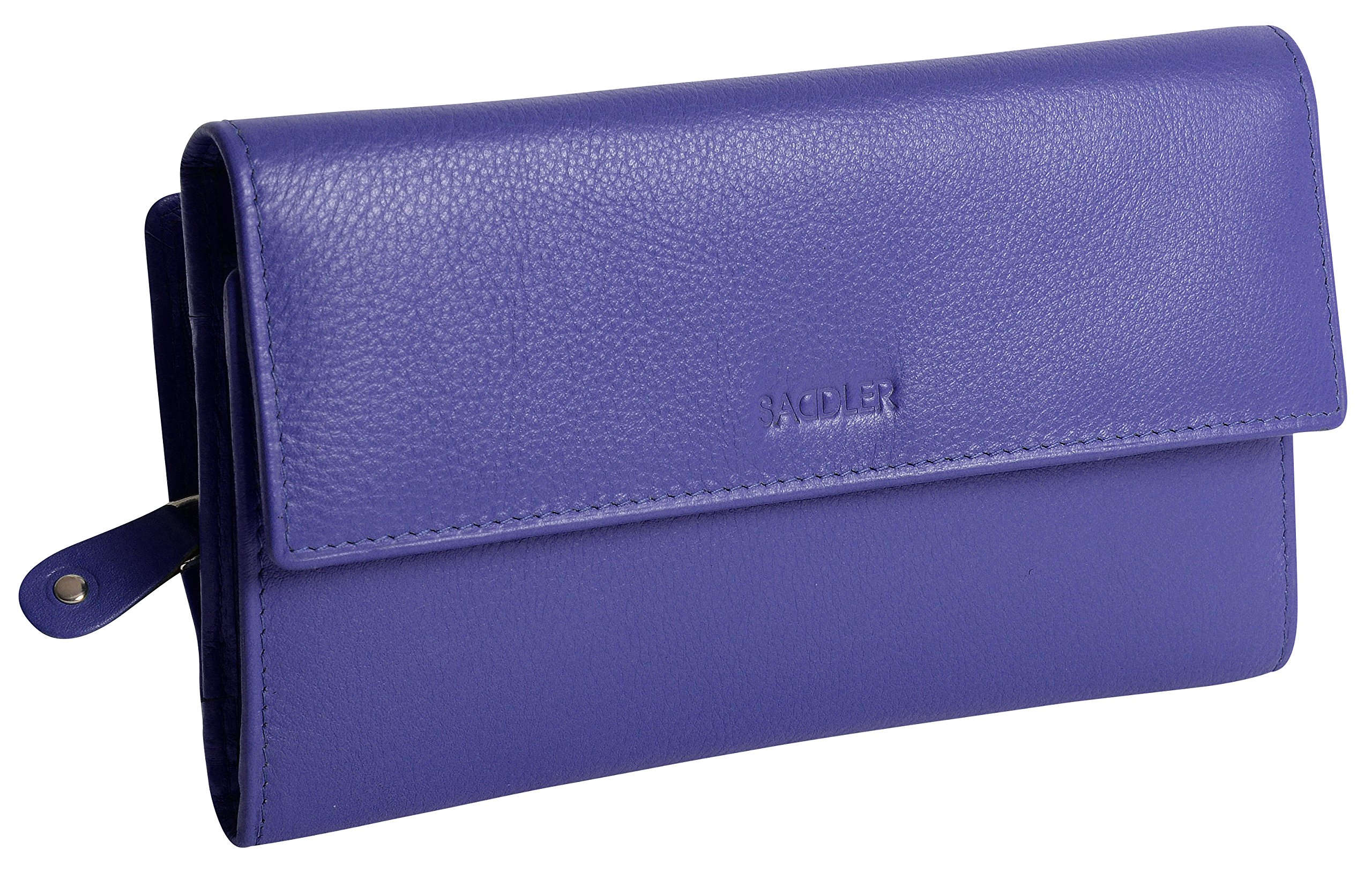 SADDLER Large RFID Leather Credit Card Wallet for Women – Luxurious Clutch with Zippered Purse | Holds Notes, ID, Debit & Travel Cards