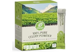 EHERBAL PURE NATURE, PURE LIFE eHerbal 100% Plant based Freeze Dried Celery Powder Packets for Drink, Soups, Smoothies or Cook, 20 Convenient Packs | Simple & Natural, Easy to Mix (5g per Stick) Non-GMO Travel Size