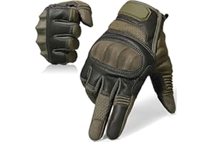 AXBXCX Touch Screen Full Finger Gloves for Motorcycles Cycling Motorbike ATV Bike Camping Climbing Hiking Work Outdoor Sports Men Women Green S