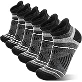 6 Pairs Merino Wool Ankle Running Hiking Socks Warm Winter Thermal Thick Compression Cushioning No Show Socks for Men Women