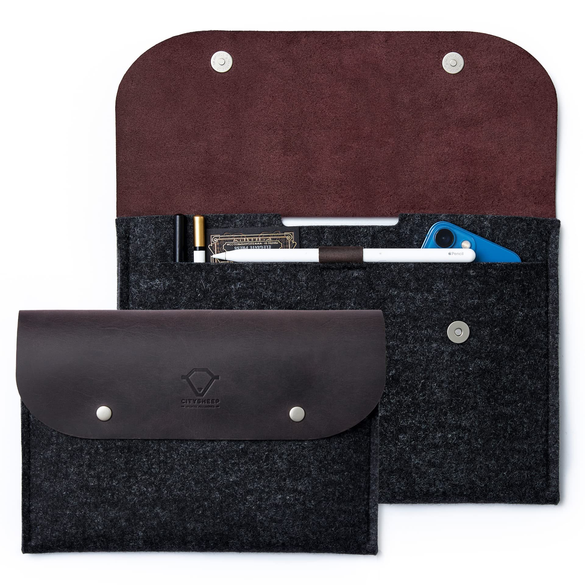 iPad Pro Sleeve iPad Sleeve 11 Inch iPad 10.2 Sleeve 9th 8th 6th 5th 4th Generation 2022 2021 2020 10.2 10.5 10.9 11-inch Also available for iPad with Smart Magic Keyboard Folio. Genuine Leather โ image 1