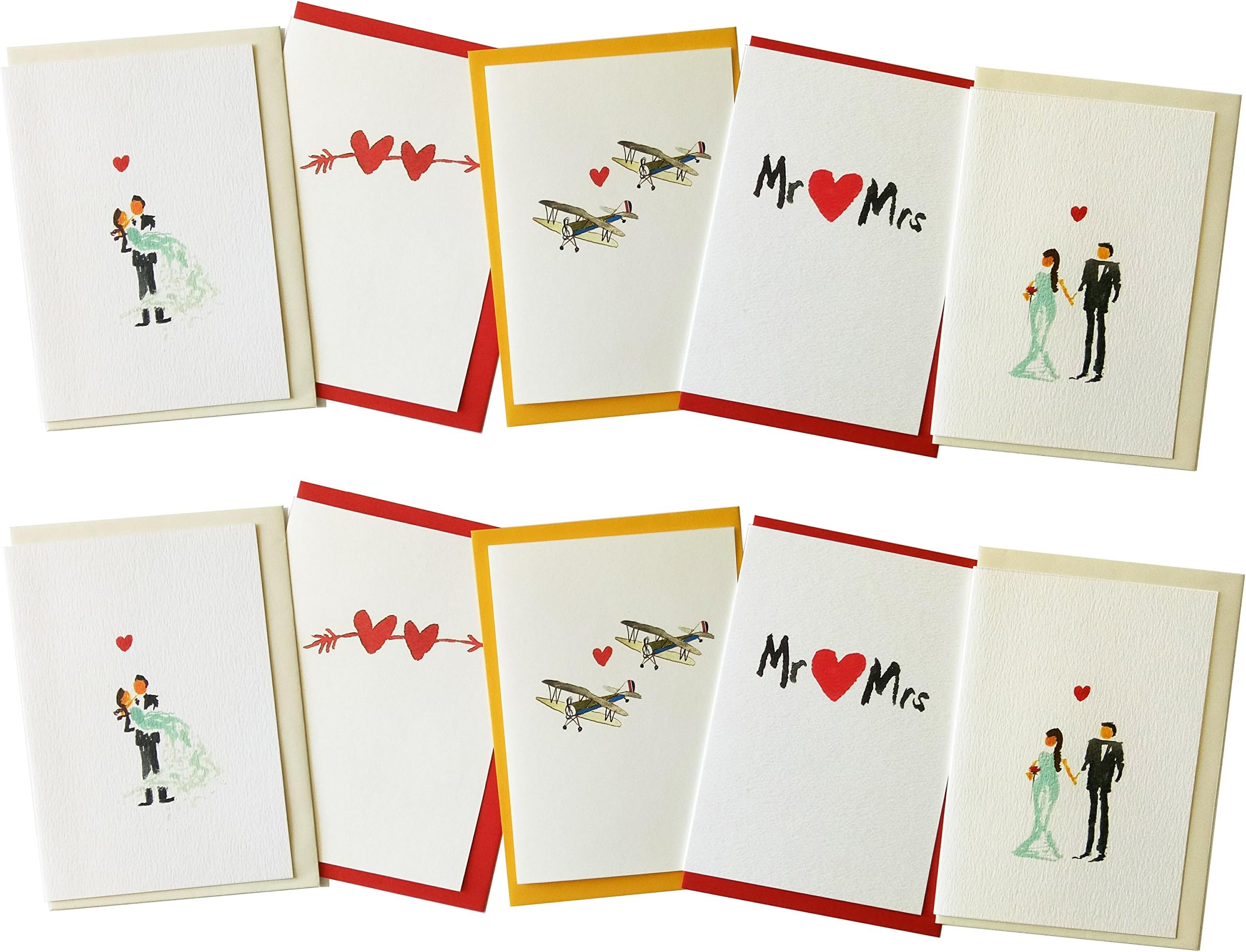 All New Wedding Cards Romantic Cards Love Cards Romance Getting Married Greeting Cards, Multipack (pack of 10), For a Very Special Day and Special Occasions, Get these Beautiful Cards Now!