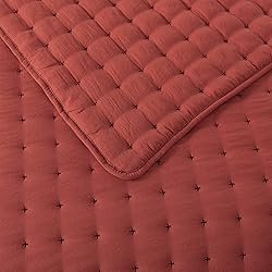 WDCOZY Burnt Orange Twin Size Quilt Bedding Sets