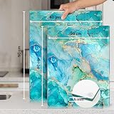 Kitchenville Turquoise Glass Chopping Board 40x30cm Tempered Heat Resistant view 4
