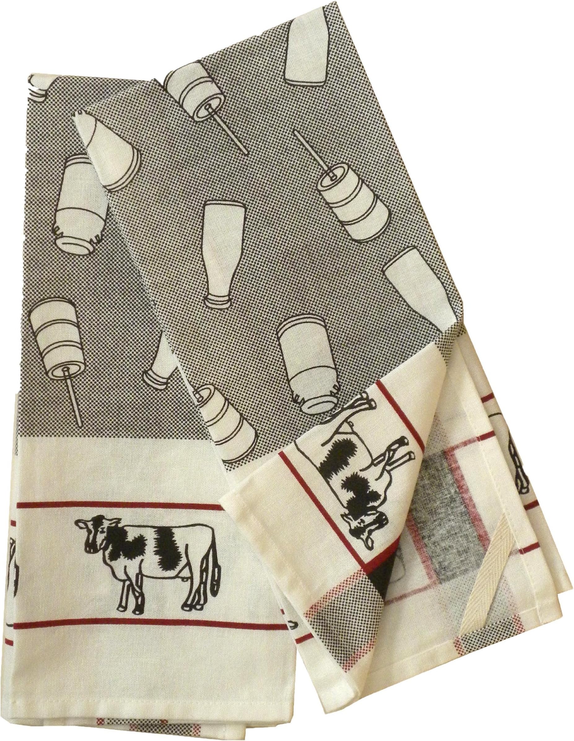 Dairy Farm Cotton Dish Towel, Set of 2