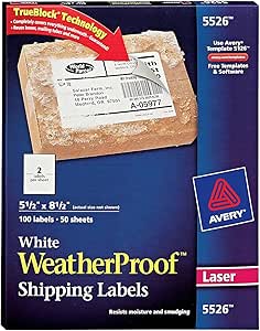 amazoncom avery waterproof shipping labels with