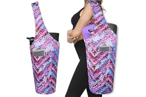 BAGYG Yoga Mat Bag - Long Tote with Pockets - Holds More Yoga Accessories - Yoga Bag Fit Most Size Mats - Yoga Mat Carrier