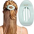 Kitsch Small Flat Claw Clips for Women - Stylish Flat Hair Clips for Women, Strong Hold for Thick & Fine Hair | Non-Slip for Secure, Comfortable All-Day Wear - Sage Leaf