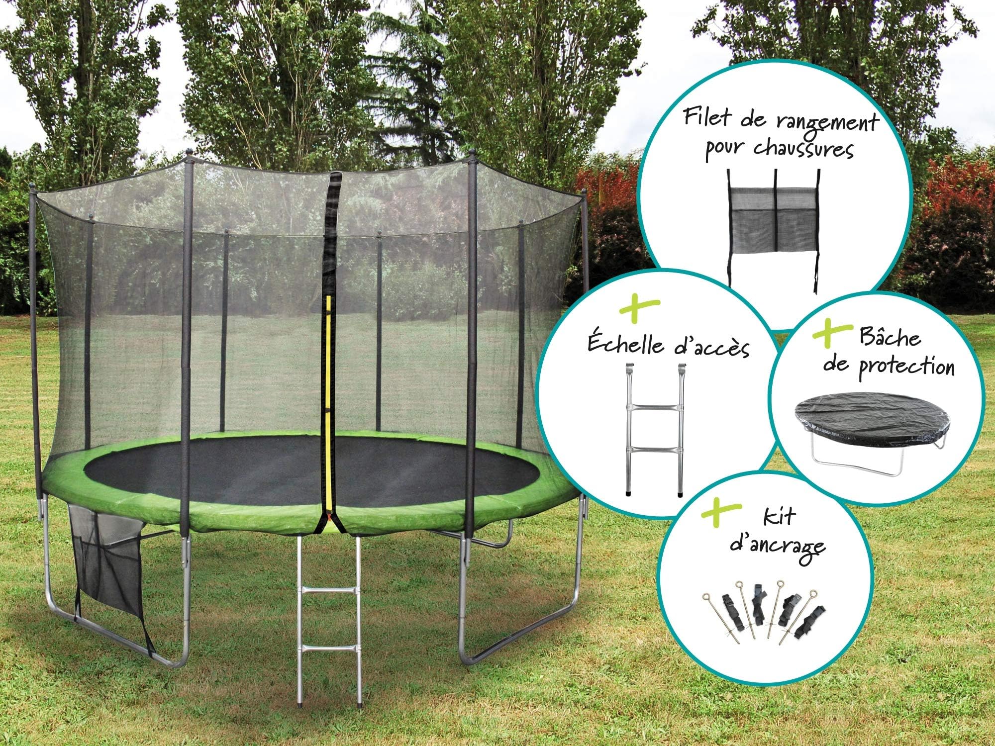 Soulet - 770536 - Jeu de Plein Air et Sports - Ensemble Trampoline - Ø365 cm