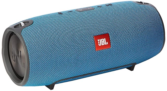 JBL Xtreme Spritzwasserfester Tragbarer Bluetooth Lautsprecher mit 10,000 mAh Akku, Dualem USB-Ladeanschluss und Freisprechfu