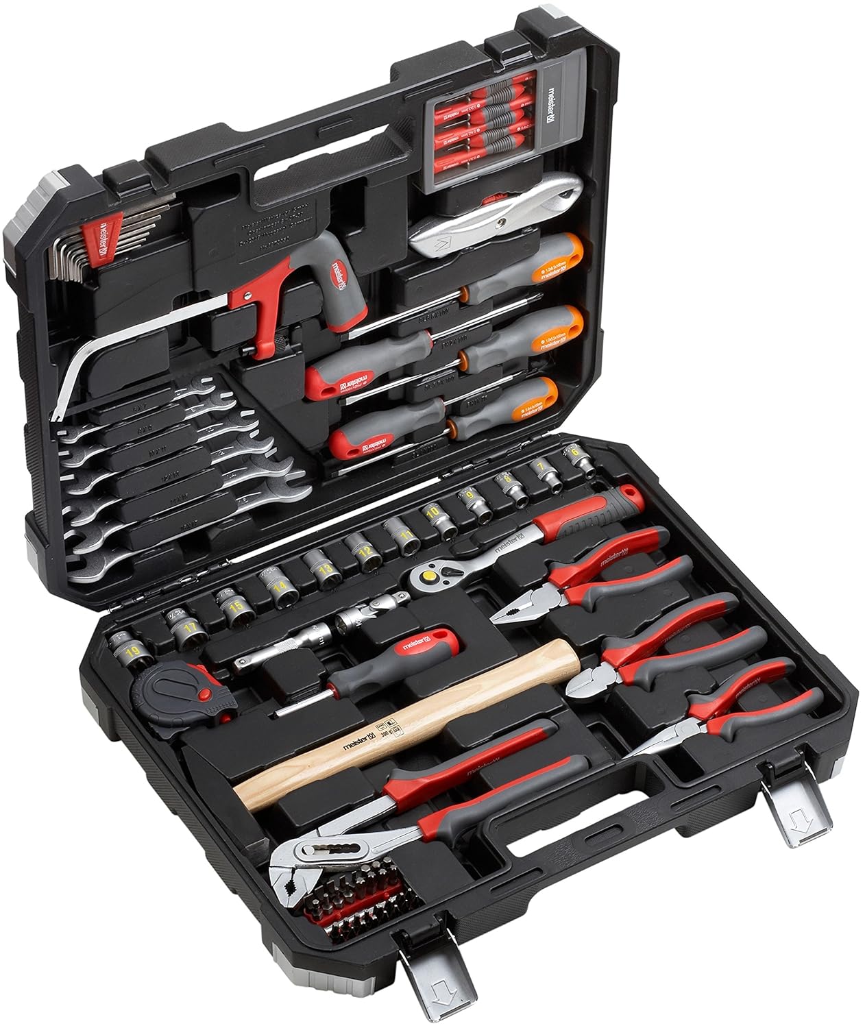 Meister Werkzeugkoffer 81-teilig Werkzeug-Set Für Haushalt, Garage ...