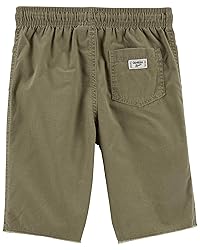 OshKosh B'Gosh Boys' Pull-on Shorts, Olive, 8