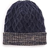 MUK LUKS Mens Men's Cable Knit Cuff Cap