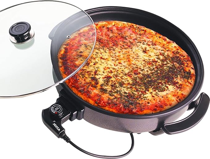 Jocca Sartén Eléctrica, Aluminio, Negro, diámetro de 38cm