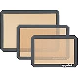 AmazonBasics Silicone, Non-Stick, Food Safe Baking Mat - Pack of 3