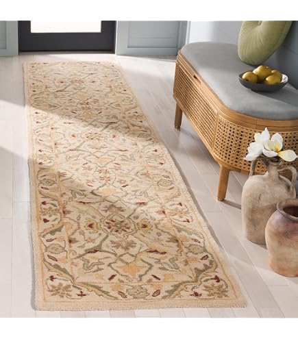 Safavieh Heritage Collection Tappeto Runner Orientale – Lavorato A Mano In Lana – Blu/Ruggine – 7,6 X 30,5 Cm (Altezza Pelo 1,3 Cm) - 2