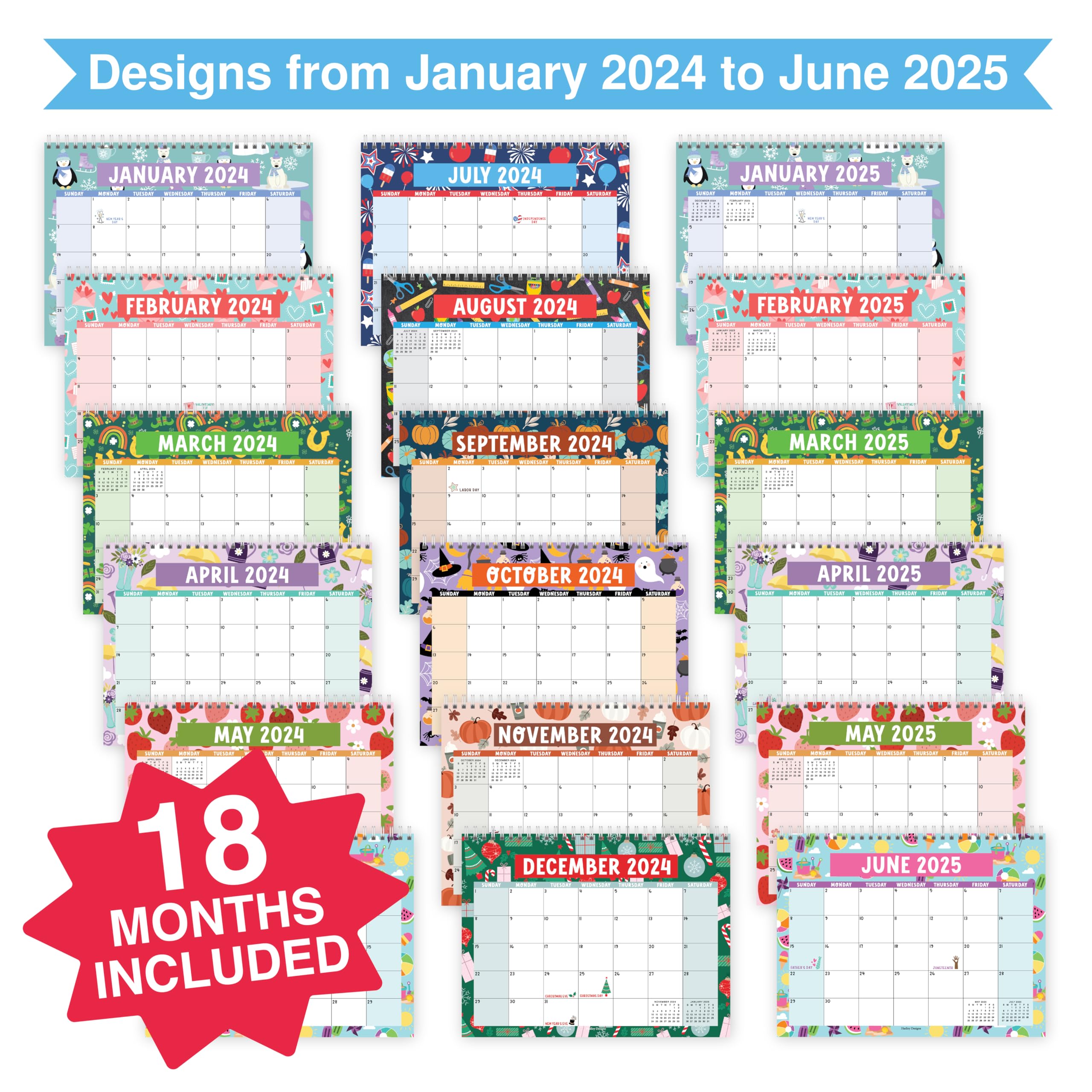 Small Stand Up Desk Calendar 2025 