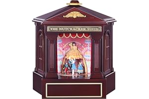 Mr. Christmas Nutcracker Suite Animated Wood Christmas Music Box, Holiday Décor, Plays 8 Tchaikovsky Compositions & 3 Nutcracker Scenes, Brown